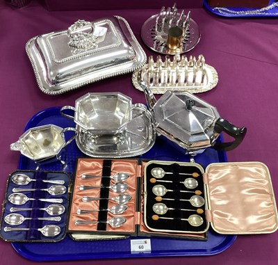 Lot 60 - Hallmarked Silver and Other Coffee Spoons,...