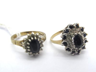Lot 187 - A 9ct Gold Cluster Dress Ring, oval claw set...