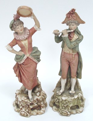 Lot 1085 - A Pair of Royal Dux Porcelain Figures of a...