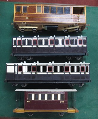 Lot 496 - Four 'O' Gauge/7mm Wood Construction Kit Built...