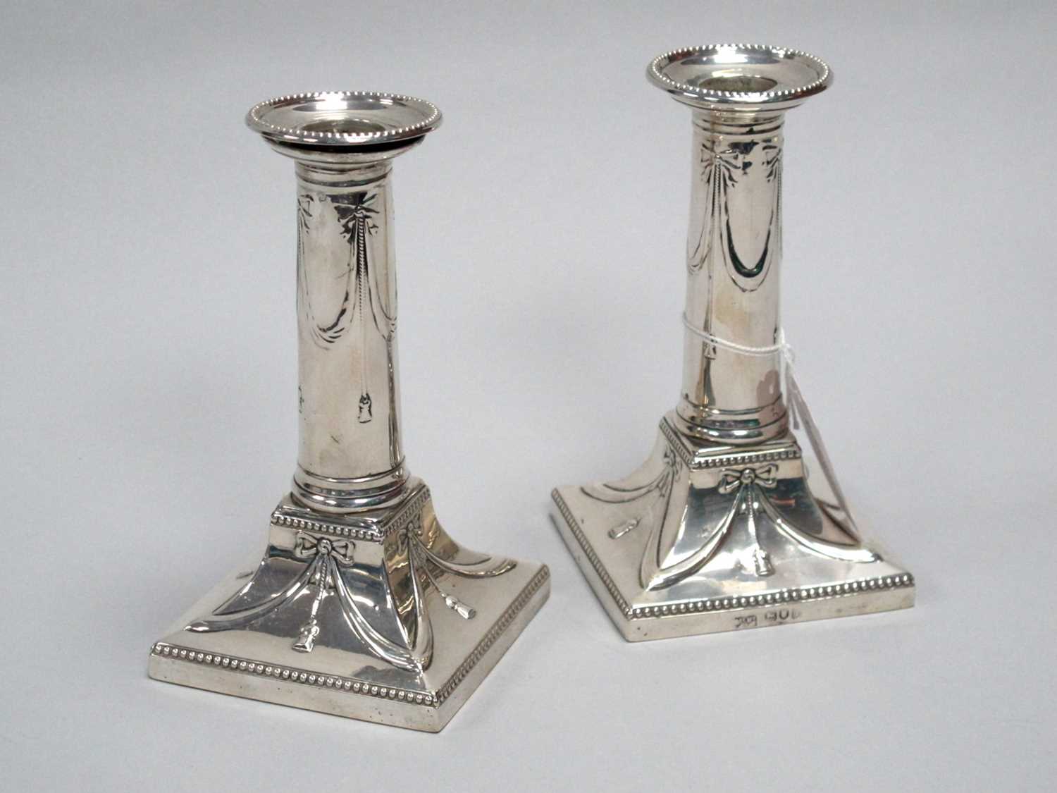 Lot 27 - A Pair of Hallmarked Silver Candlesticks,...