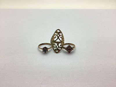 Lot 246 - A 9ct Gold Dress Ring, of scrolling openwork...