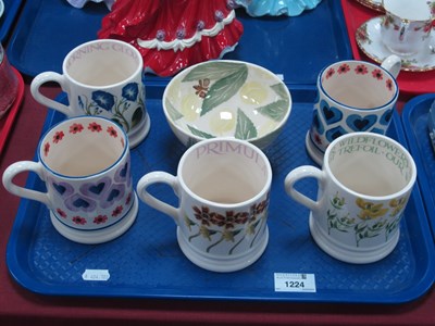 Lot 1224 - Emma Bridgewater Pottery Tankards x 5,...