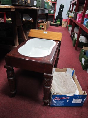 Lot 1125 - Tablecloth and Linens:- One Box. Bidet with...