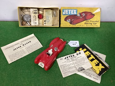 Lot 617 - A Jetex Jet Propelled Racing Car, red, engine...