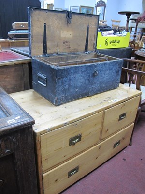 Lot 1644 - Pine Chest of Two Small Over One Large Drawer,...