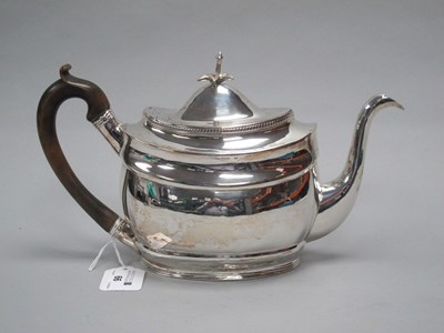 Lot 66 - A Georgian Hallmarked Silver Tea Pot, Peter &...