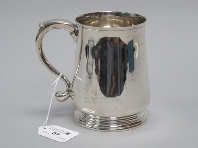 Lot 67 - A Hallmarked Silver Mug, RC, London 1962, of...