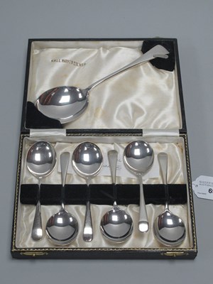 Lot 69 - A Set of Six Hallmarked Silver Dessert Spoons,...