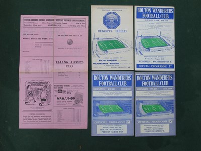 Lot 391 - Bolton Wanderers Programme, away at Western...