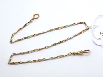 Lot 213 - A Dainty Fancy Link Two Colour Watch Chain, to...