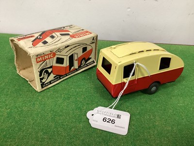 Lot 626 - A Post War Minic Tinplate Caravan,...