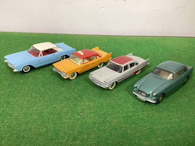 Lot 630 - Four 1960's Diecast Cars, a Spot-On Bristol...