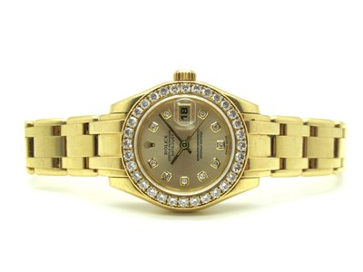 Lot 261 - Rolex; A Modern 18ct Gold Diamond Set...