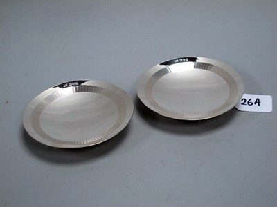 Lot 26A - A Pair of Hallmarked Silver Dishes, Walker &...