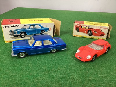 Lot 644 - Two Original Dinky Cars, No. 217 Alfa Romeo...