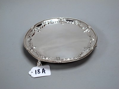 Lot 18A - A Georgian Hallmarked Silver Card Tray,...