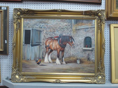 Lot 1484 - Kevin March, XX Century Shire Horse and...