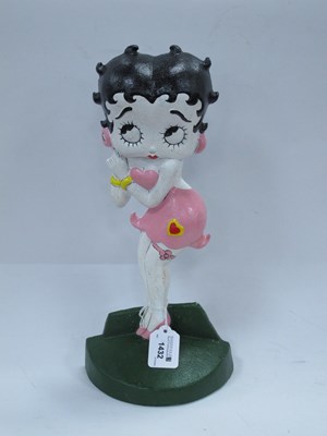 Lot 1432 - Betty Boop cast iron door stop, painted with...