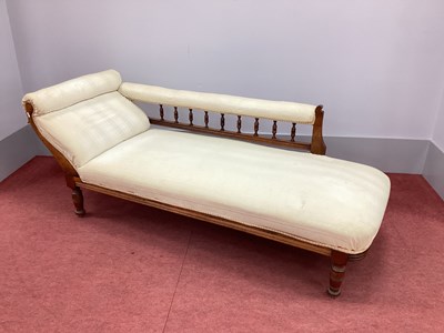 Lot 1607 - An Early XX Century Stained Mahogany Chaise...