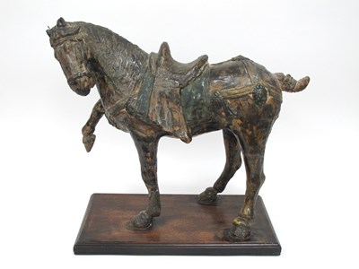 Lot 1145 - A Large Chinese Tang Style Pottery Horse, his...