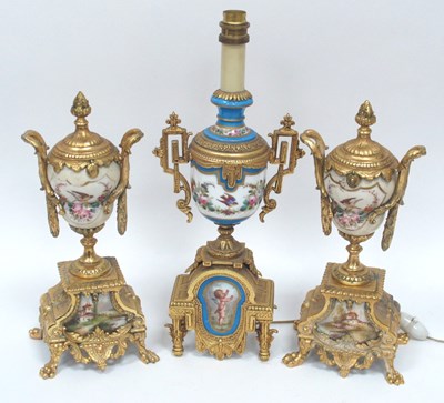 Lot 1305 - A Pair of Late XIX Century Clock Ornaments,...