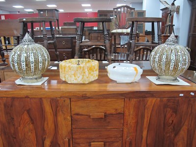 Lot 1605 - Circa 1920s Mottled Orange and White Ceiling...