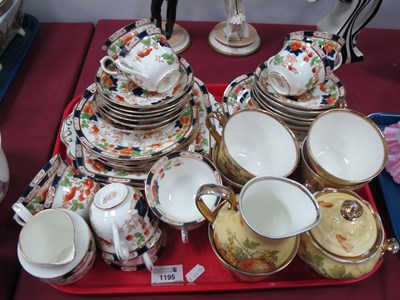 Lot 1195 - Edwardian Floral Tea Ware, of thirty-six...