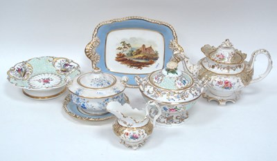 Lot 1042 - A Daniel Porcelain Comport and Two-Handled...