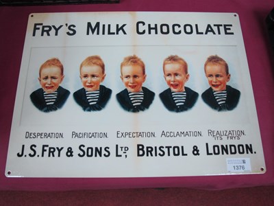 Lot 1376 - A Contemporary Tin Sign for 'Fry's Chocolate...