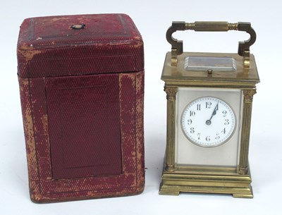 Lot 1457 - A French Late XIX Century Brass Repeater...