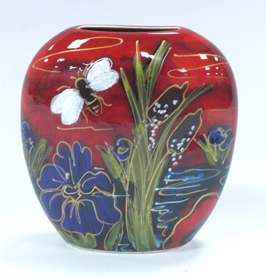 Lot 1114 - An Anita Harris Pottery Purse Vase, decorated...