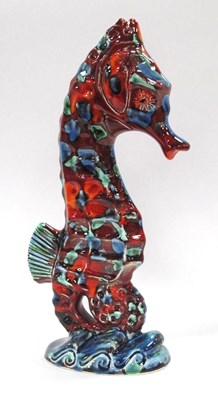 Lot 1112 - An Anita Harris Pottery Model of a Seahorse,...