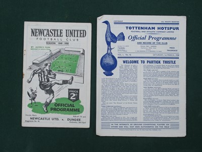 Lot 369 - 1949-50 Newcastle United v. Dundee, 1957-8...