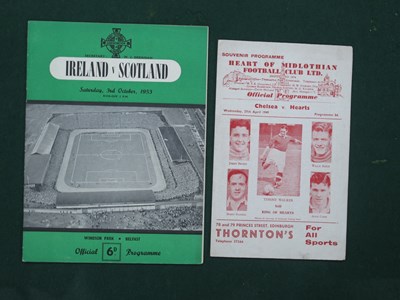 Lot 370 - 1949-50 Hearts v. Chelsea, 1953-4 Ireland v....