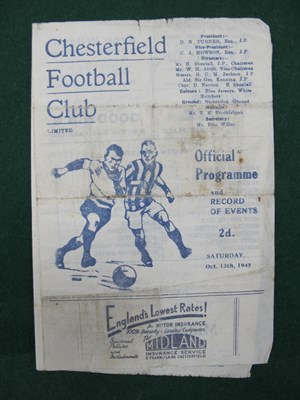 Lot 850 - 1945-6 Chesterfield v. Sheffield United,...