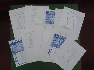 Lot 896 - Leeds United Reserves Team Sheets 1981-84,...