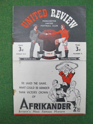 Lot 414 - 1946-7 Manchester United v. Everton Programme,...