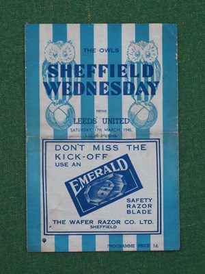 Lot 898 - 1944-5 Sheffield Wednesday v. Leeds United...