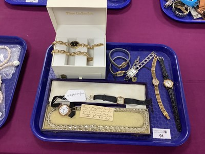 Lot 91 - A Vintage 9ct Gold Cased Ladies Wristwatch,...