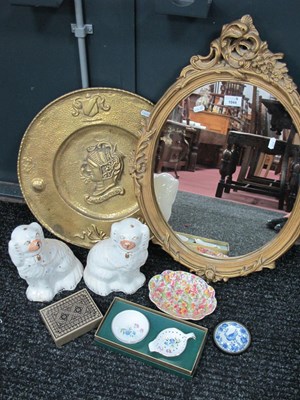 Lot 1044 - Gilded Wall Mirror, pair of XIX Century...