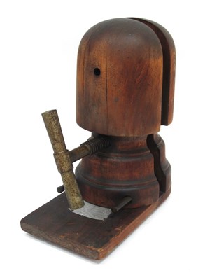 Lot 1298 - A Late XIX Century Wooden Hat Stretcher, with...