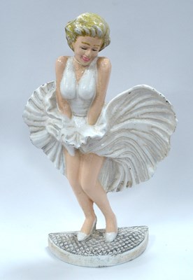 Lot 1441 - Cast Metal Painted Door Stop of Marilyn Monroe,...