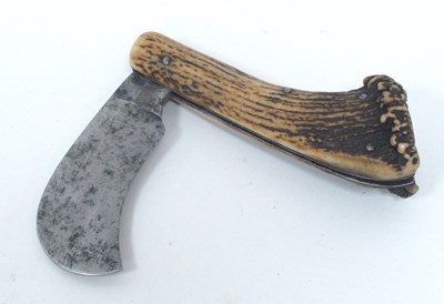 Lot 1321 - A Pruner Knife, the blade indistinctly stamped...