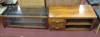 Lot 1578 - A Hardwood Rectangular Shaped Coffee Table,...