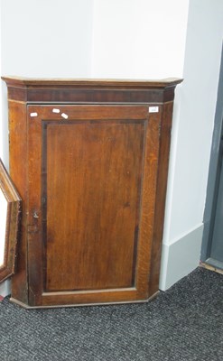 Lot 1539 - XIX Century Flat Fronted Corner Cupboard, with...