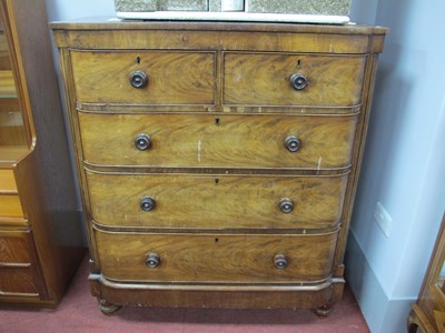 Lot 1528 - XIX Century Mahogany Chest of Drawers, with...