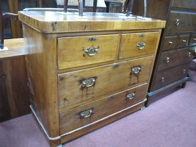 Lot 1581 - Early XX Century Walnut Chest of Drawers, two...