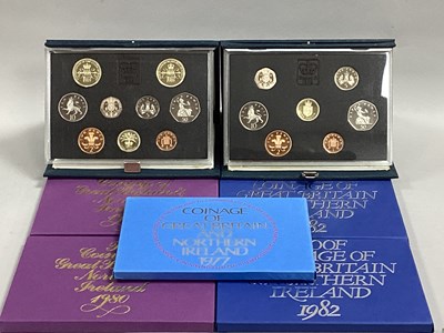 Lot 411 - Seven Royal Mint Proof Year Sets, 1977,1980 x...