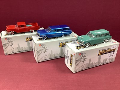 Lot 615 - Three Brooklin Models 1:43rd Scale White Metal...